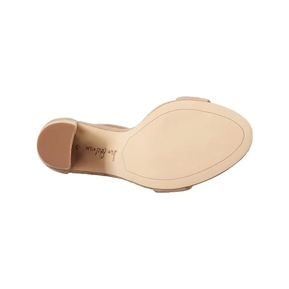 NWT SAM EDELMAN Womens Oatmeal Beige Yaro Block Heel Leather Heeled Sandal 11 M - Picture 4 of 5